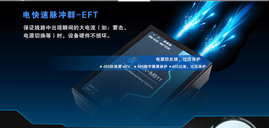 modbus網關的硬件保護：EFT